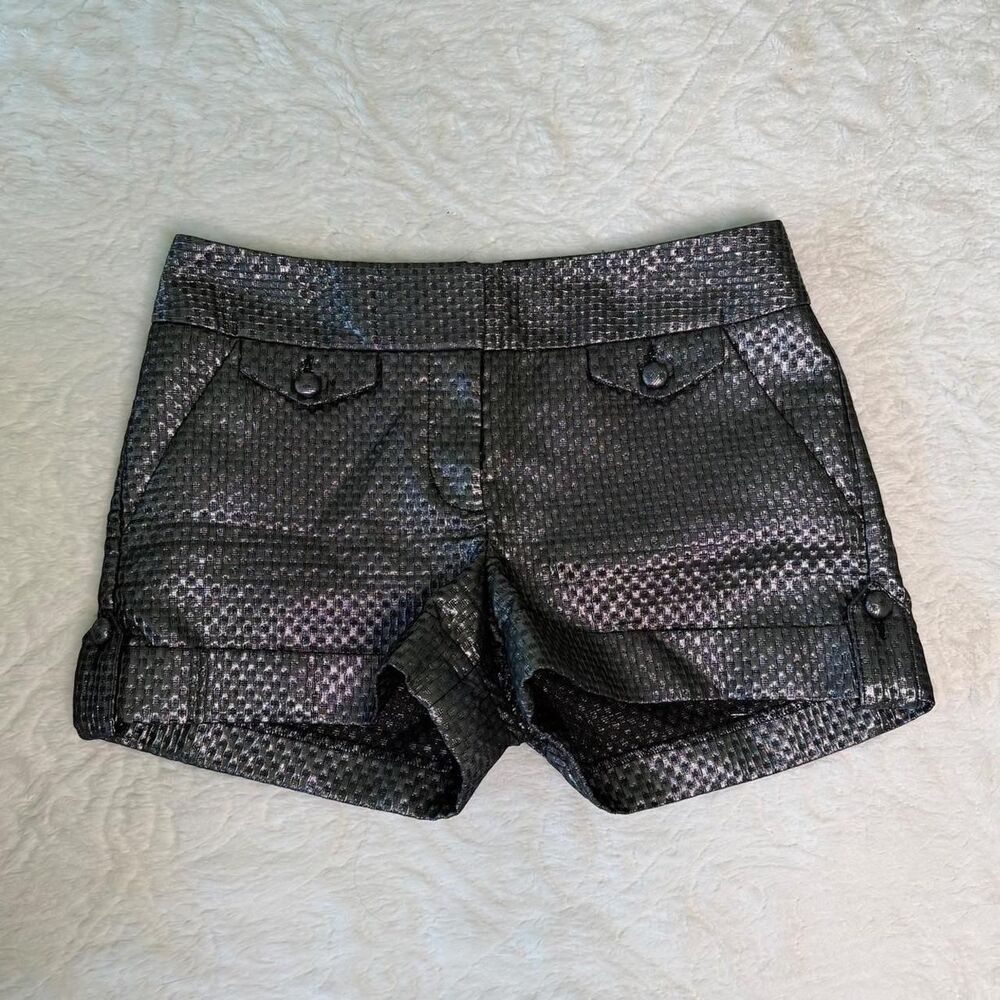 Express Women's Black and Silver Shorts